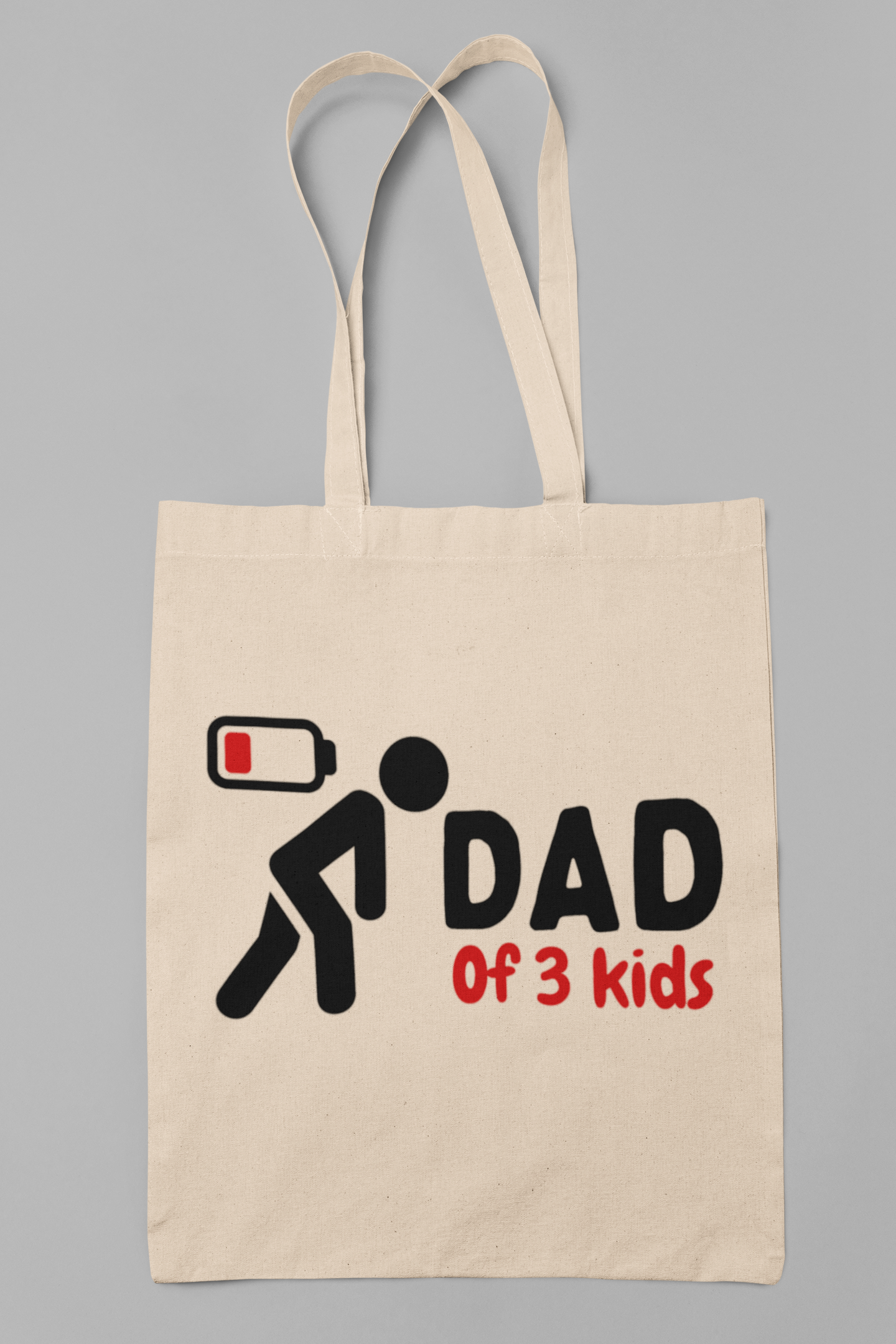 Dad of 3 kids - Totebag (Amount of kids is adjustable)