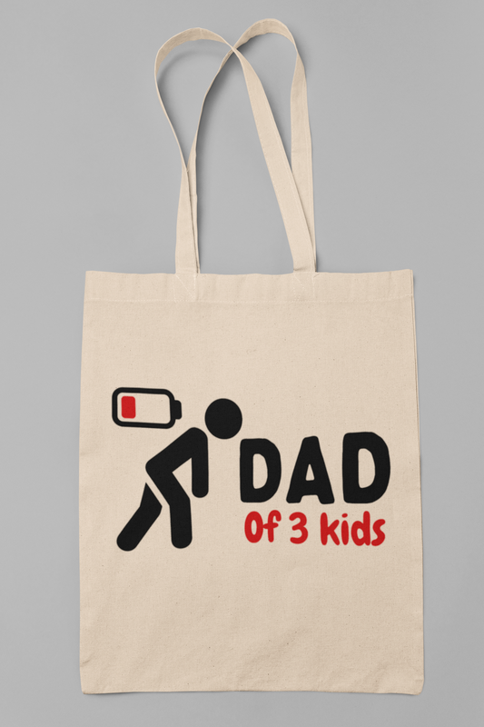 Dad of 3 kids - Totebag (Amount of kids is adjustable)