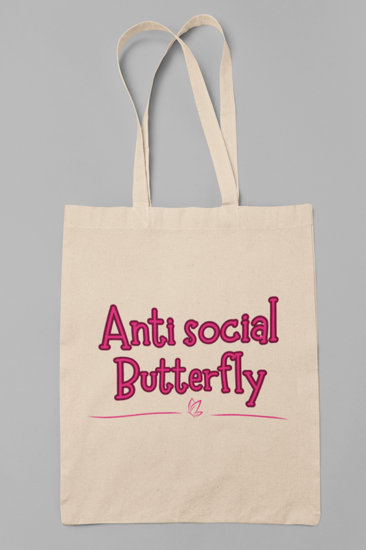 Anti social butterfly - Totebag