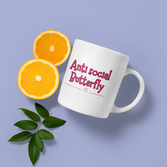 Anti social butterfly - Mug 11oz.