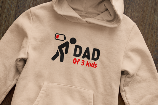 Dad of 3 kids - Hoodie (Amount of kids is adjustable)