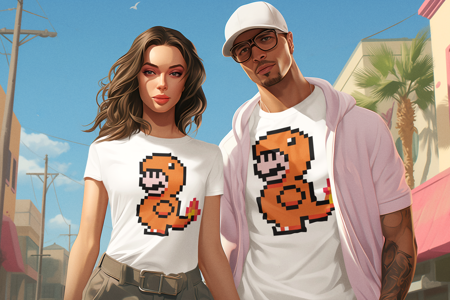 Mario Charmander - T-shirt